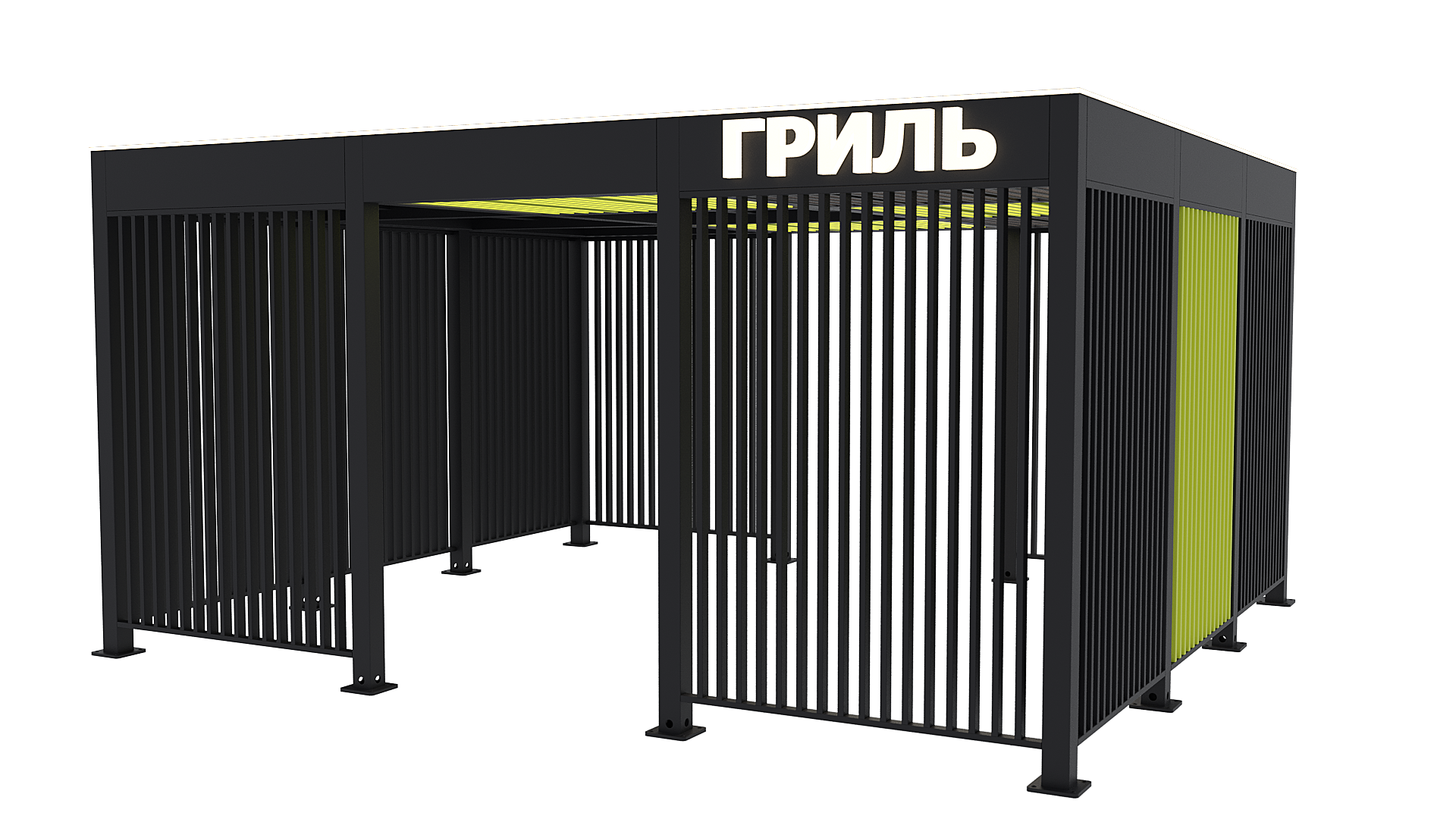 фото ПР.011 Мангальный павильон с подсветкой тип3
